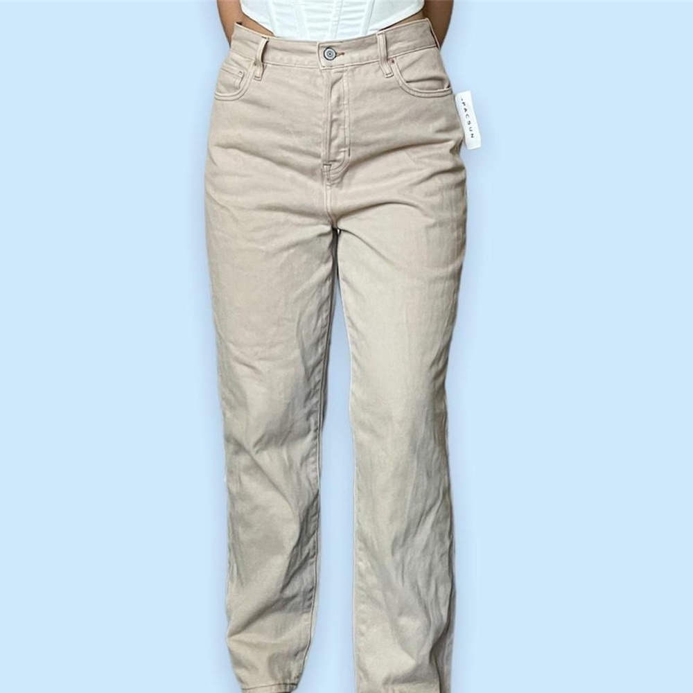 NWT beige/tan pacsun straight leg jeans